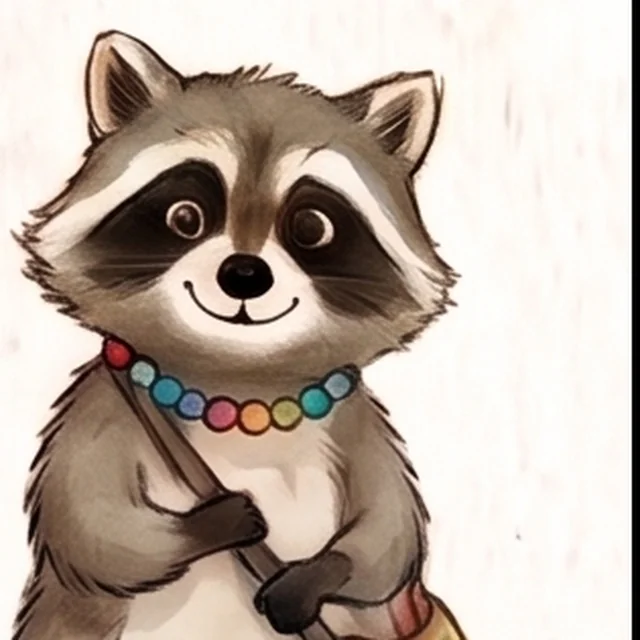 Rummage, the raccoon sidekick of the Rummage Crew